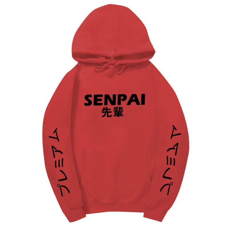 Модная японская уличная одежда SENPAI, толстовка с капюшоном, несколько цветов, мужские и женские толстовки, пуловер, sudadera hombre