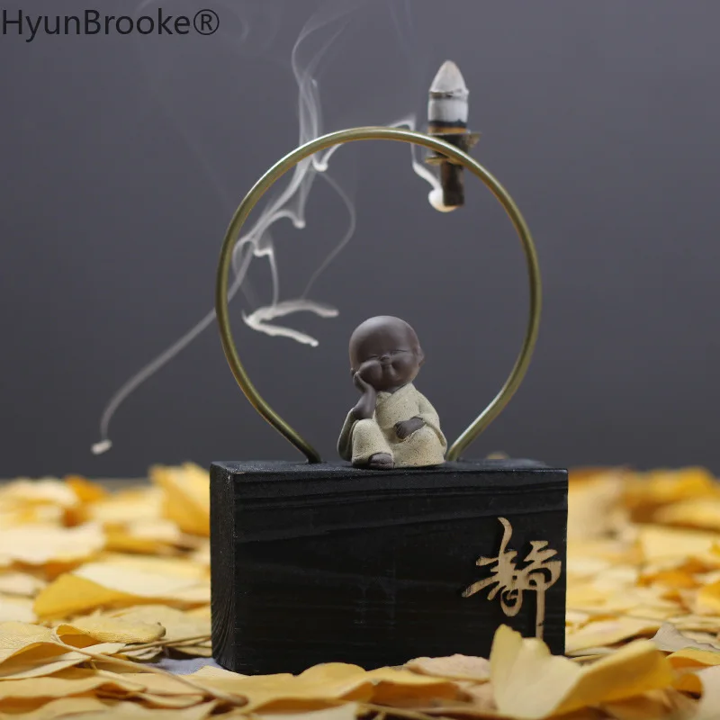 Zen Style керамический маленький монашеские благовония держатель для горелка конус