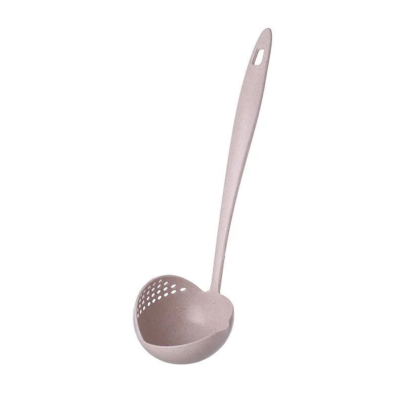 Wheat Straw SpoonColander Two-in-one Plastic Large Spoon With Long Handle | Дом и сад