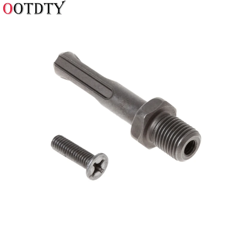 

OOTDTY 12mm Thread Dia SDS Plus Round Shank Drill Chuck Adapter Connector Gray