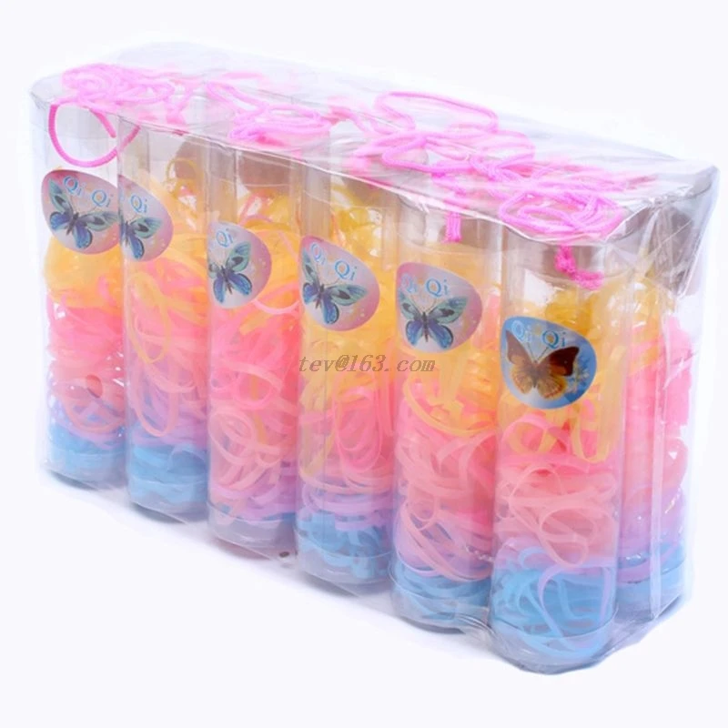 Детские Одноразовые эластичные резинки для девочек флуоресцентные милые