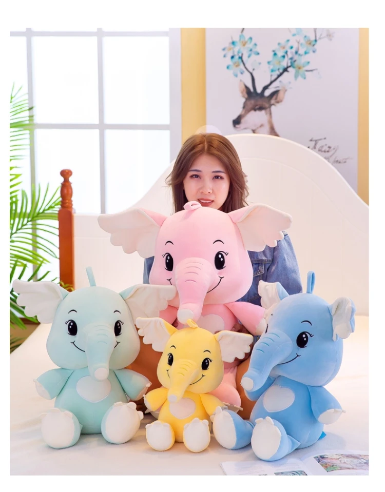 

new toy cartoon elephant plush toy very soft cotton doll throw pillow toy birthday gift h1388