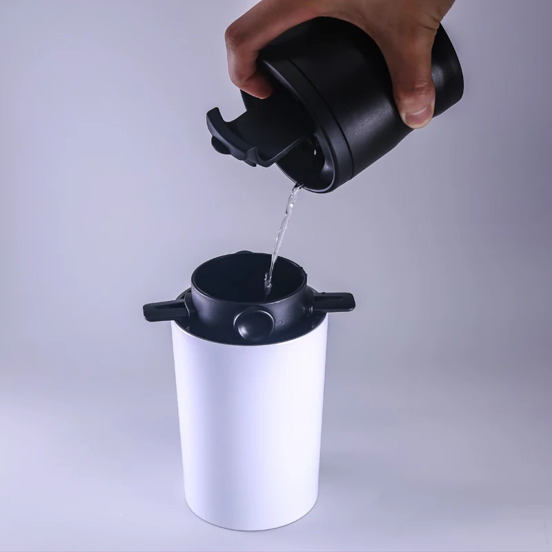 CofffeeTalk Electric Stainless Steel Coffee cup 427ml Grinder Double layer filter Mini Kitchen Bean Grind Cafe | Дом и сад