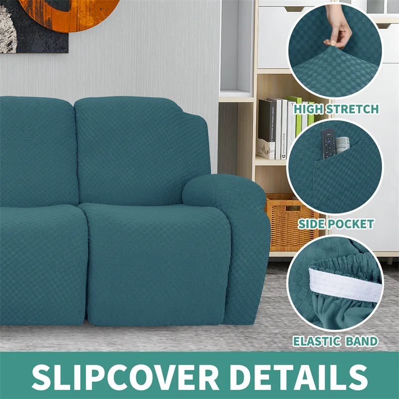 Jacquard Recliner Sofa Cover All-inclusive Massage Deck Chair Covers Spandex Lounge Single Seat Couch Slipcover Armchair | Дом и сад
