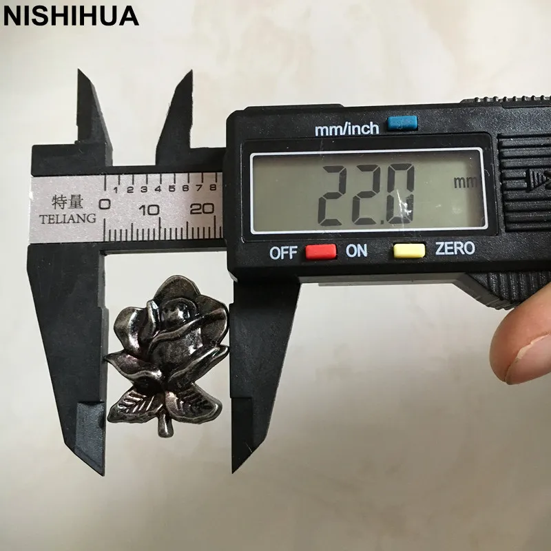 20 комплектов большие заклепки гвоздики с цветком розы 22x28 5 мм черные