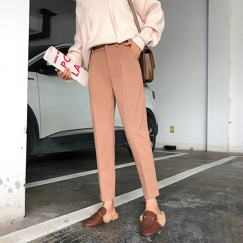 Женские зимние шерстяные брюки новинка 2019 эластичные женские повседневные