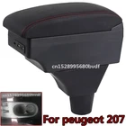 Подлокотник для peugeot 207, внутренние детали, специальные детали для подлокотника автомобиля, центральный контейнер для хранения с USB