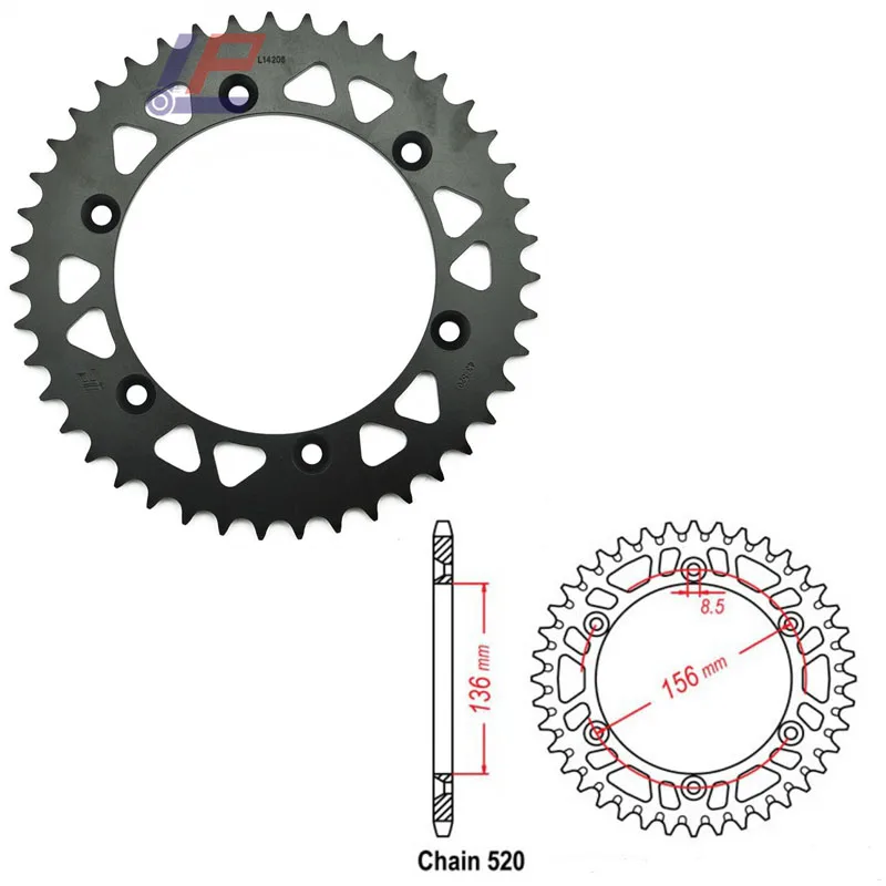520 цепи мотоцикла задние звездочки для Suzuki DR350 DR Z400 DR250 RGV250 DR400 PE175 GSX R250 RM400 RM250 PE250 RS250
