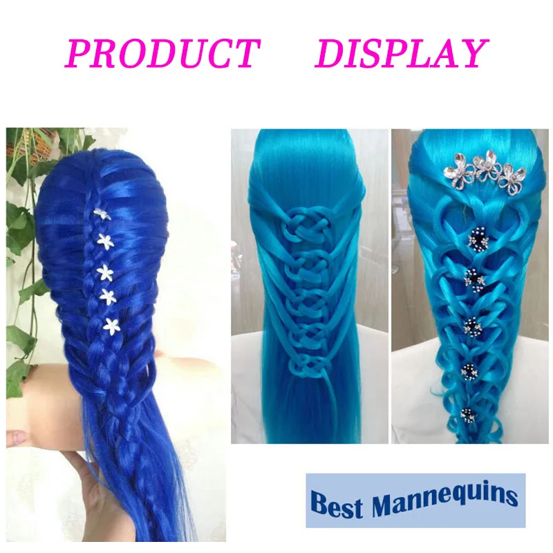 Missqueen манекен головы красочное синтетическое волокно с парикмахерской