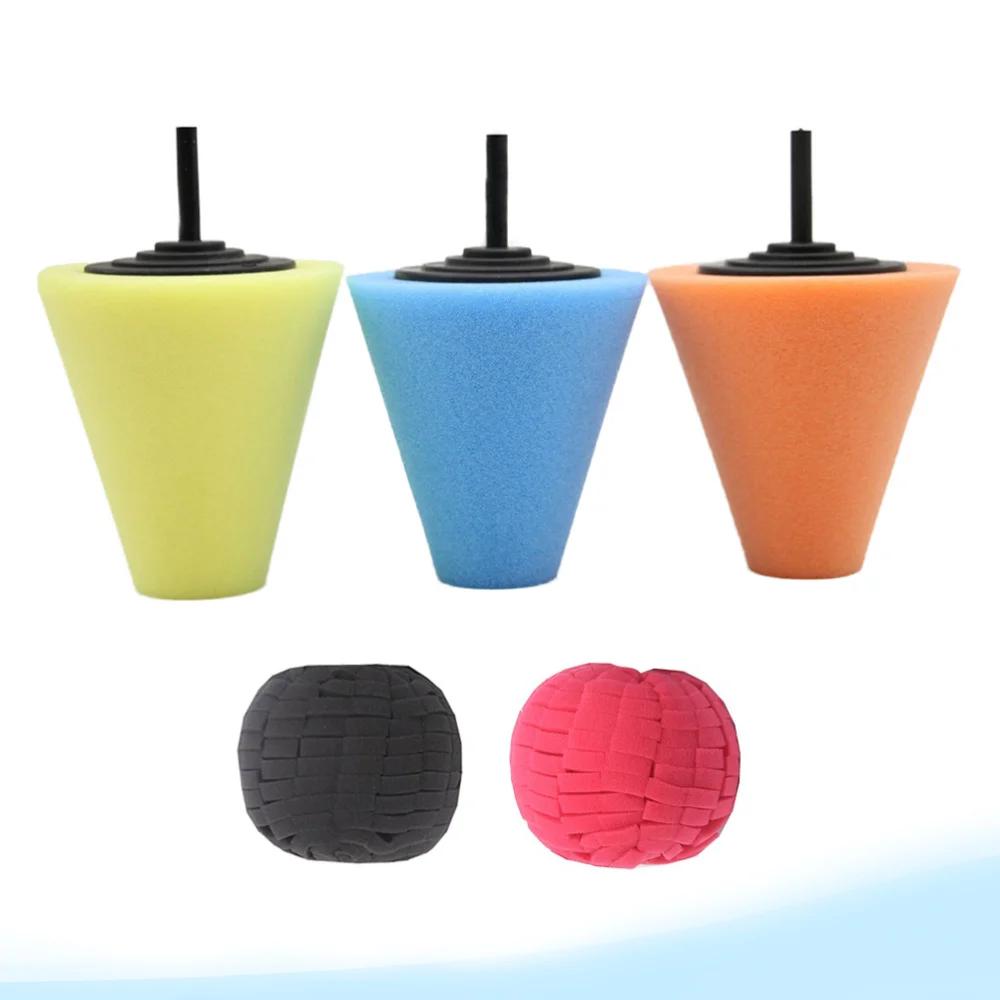 

3 Inch Cone-shaped Sponge Pad Polishing Wax Polishing Pad Tool for Car Care (Blue)