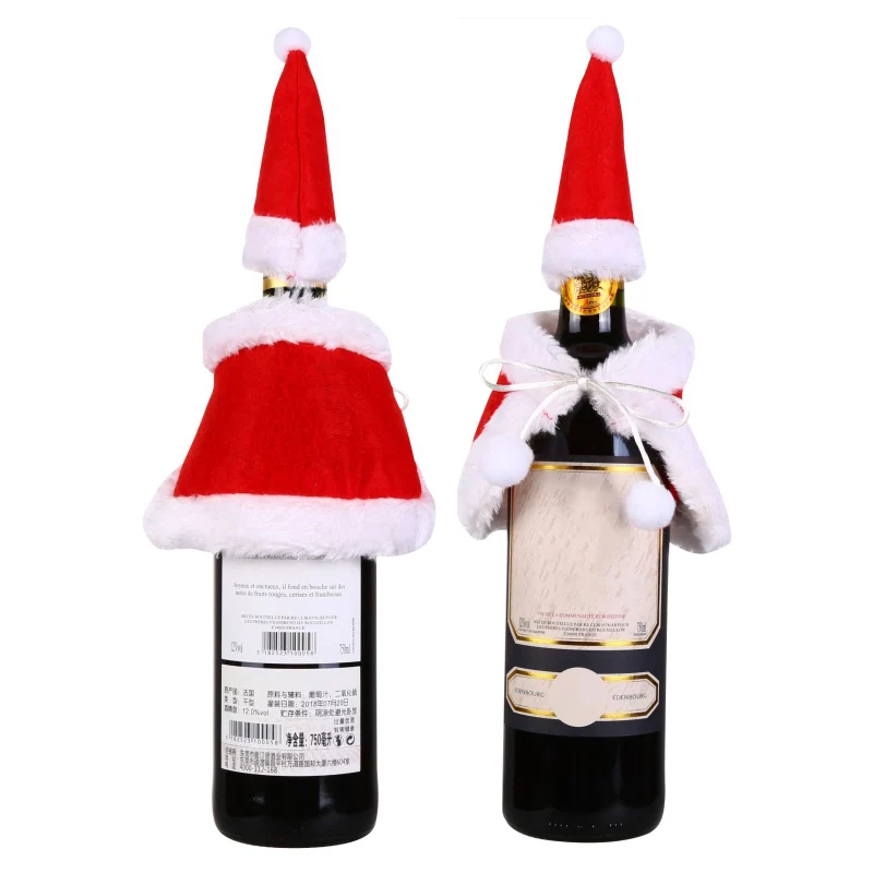 Новогоднее и Рождественское украшение для стола праздвечерние чное чехол винной