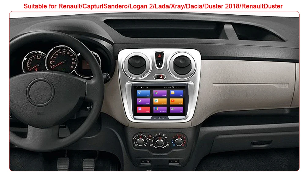 1 din android 9,0 Автомобильный мультимедийный gps навигатор для Dacia Lodgy Logan, Duster Sandero Renault Captur/Lada/Xray dvd-плеер радио