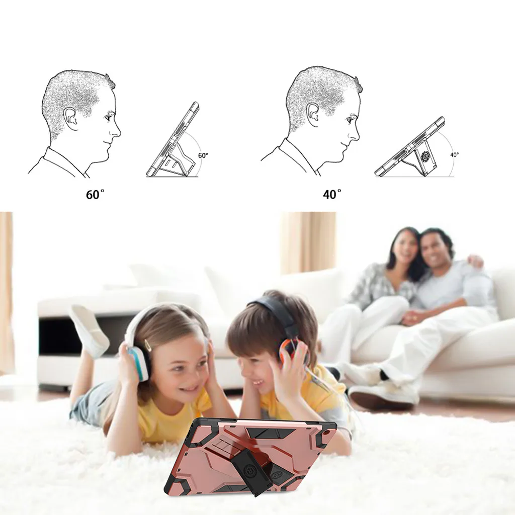 

mosunx For lenovo tablet case 10.1 inch TB-X605F/L Heavy Duty Shock-proof Stand Cover for lenovo tab m10 kids tablet cases 924#2