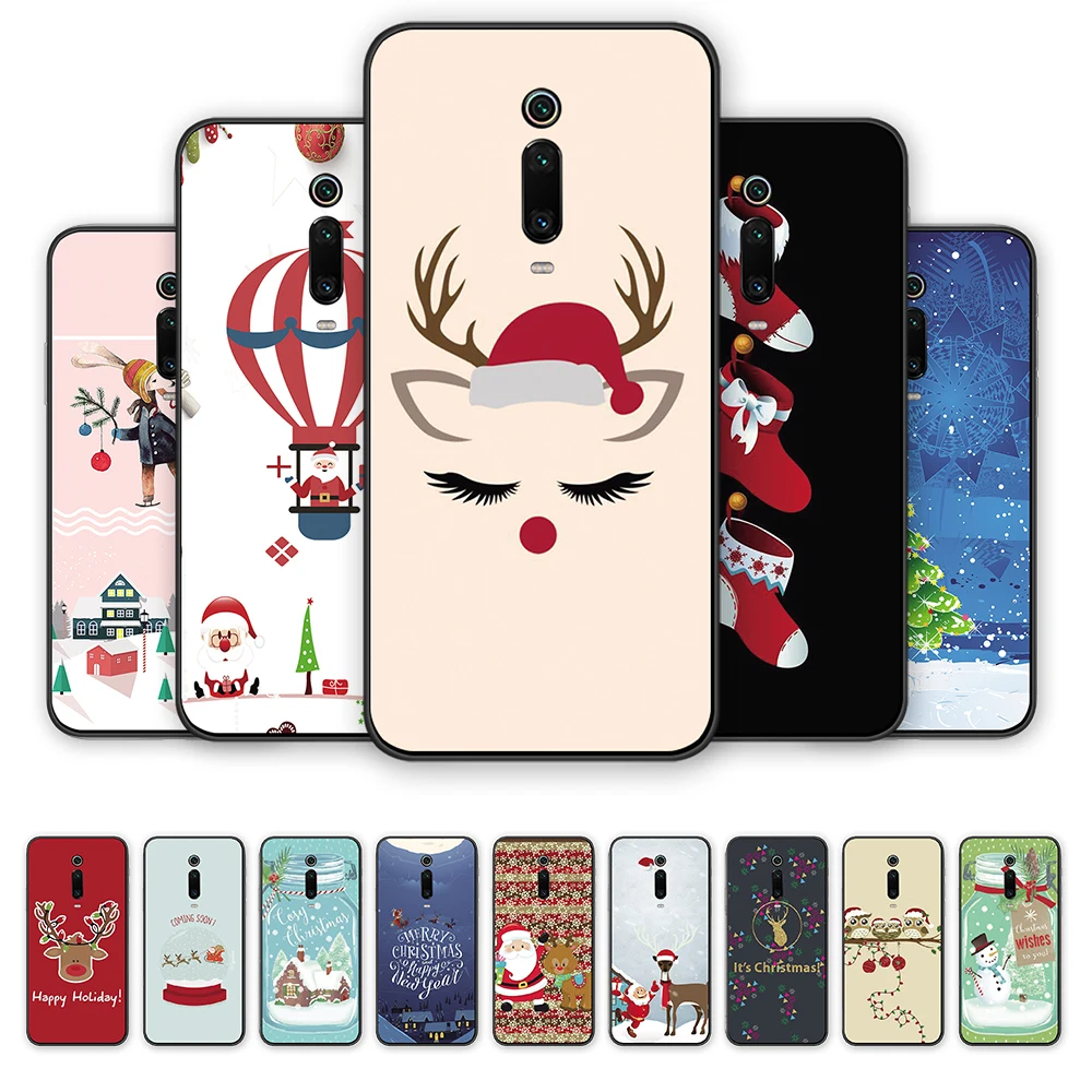 Redmi Note 7 S2 веселый медведь для рождественской елки чехлы для телефонов Xiaomi Redmi 6A 5A 4A 4 5 6 7 Pro 5Plus GO Санта Клаус мягкий чехол из ТПУ