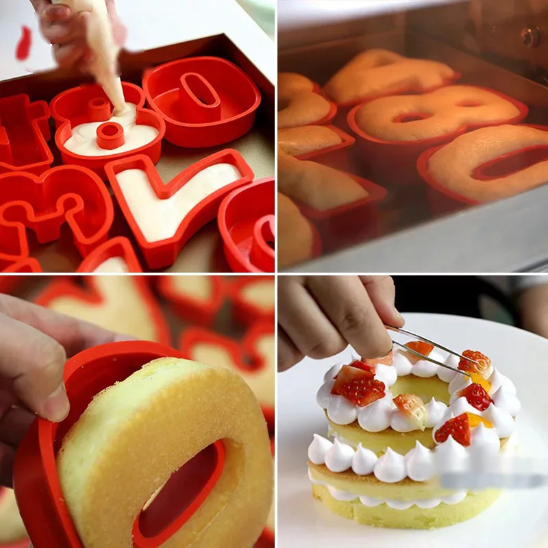 

10 Inch Silicone Number Molds Large 0-9 Arabic Number Birthday Cake Mold Digital Fondant Mould DIY Baking Production