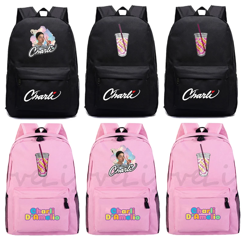 

Mochila Charli Damelio Backpack Female Backpacks Casual Knapsacks School Book Bags for Teenage Girls Boys Rucksack Schoolbag