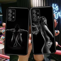 black sexy woman nude art phone case hull for samsung galaxy a70 a50 a51 a71 a52 a40 a30 a31 a90 a20e 5g a20s black shell art ce