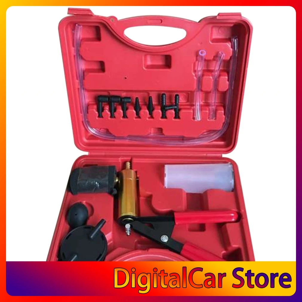 

Автомобильный мотоцикл самовакуумный насос с винтовым адаптером с вакуумным манометром, комплектом для прокачки тормоза и ручным вакуумны...