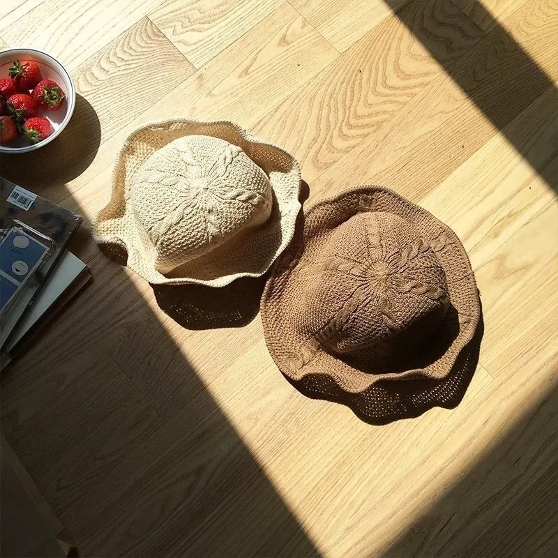 Женская кепка с белым воротником летняя бантом в Корейском стиле для отдыха