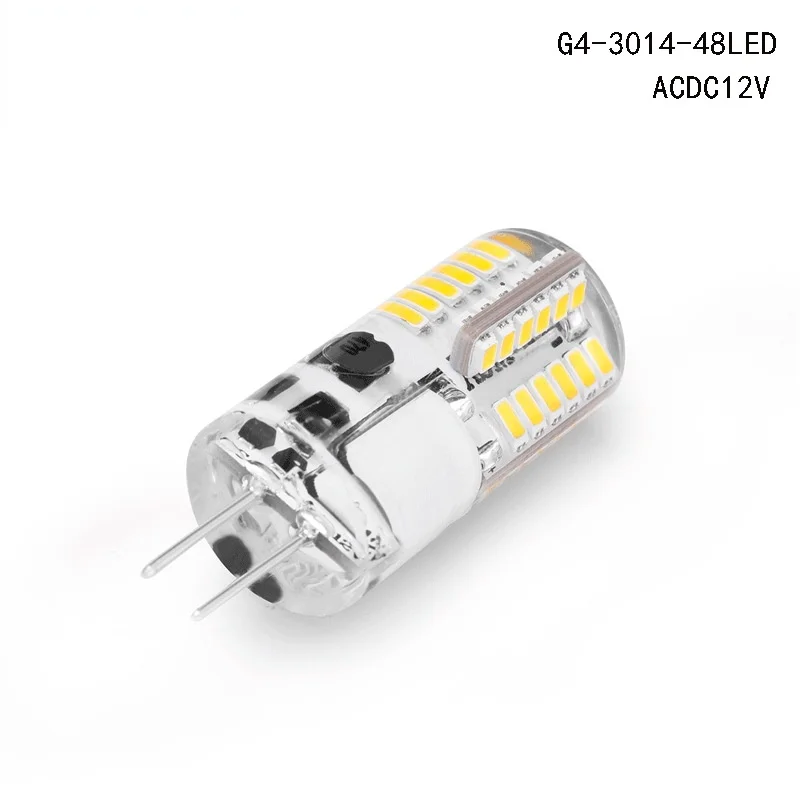 

10pcs G4 Led Lamp 3014smd 1.5W 3W ACDC12V Highlight Silicone Light Small Corn Lamp Direct Replacement Halogen Light Fixtures