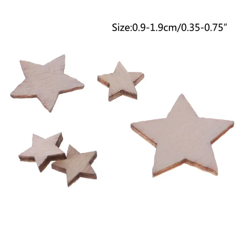 100 шт. лазерная резка деревянные украшения в форме звезды свадебное украшение |