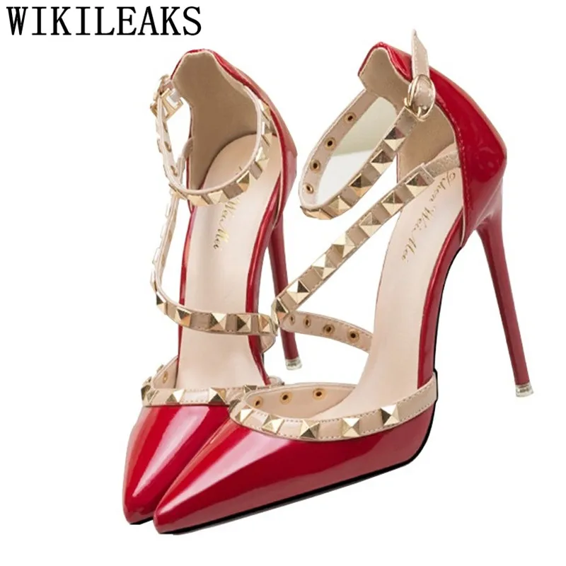 Босоножки женские на высоком каблуке пикантные сандалии-гладиаторы