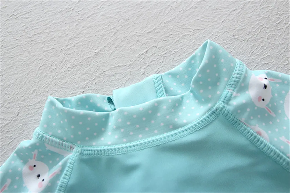 Женский слитный купальник с принтом кролика UPF50|Детские комбинезоны| |