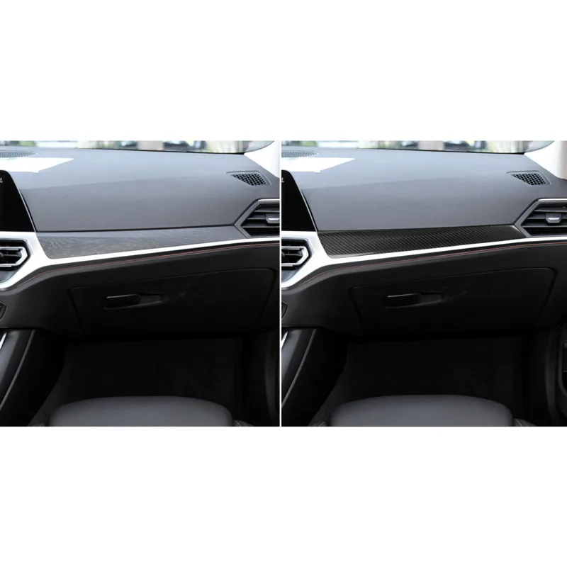 

Fit For BMW 3 Series G20 G28 325li 330d 335 2019-2020 carbon fiber gear position handbrake shift center control cover decoration