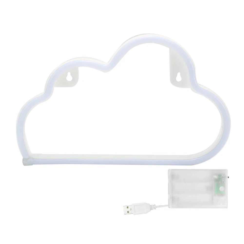 

Cartoon Cloud Shaped LED Neon Light Sign Lights USB Battery Operated Hanging Desk Night Lamp For Home Bedroom Party Decoration