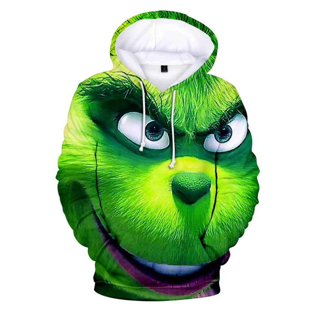 

Green Haired Grinch Anime Hoodie Hoodies Men Sweatshirt Lounge Wear Fashion Grinch Hooded 3D Streetwear Men ClothingThe New