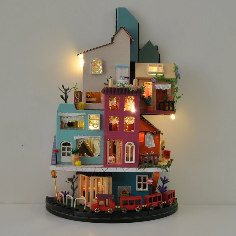 diy wooden doll house diy doll house wooden doll house mini doll house kit furniture childrens toy birthday gift free global shipping