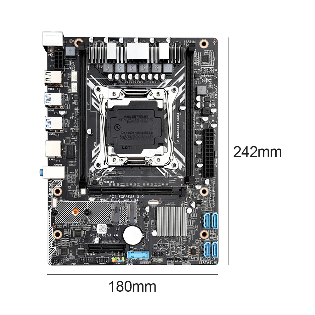 

X99 GT Motherboard Set Support Intel LGA 2011 V3 V4 CPU Dual Channel DDR4 Slots Motherboard X99T Support DDR4 Memory