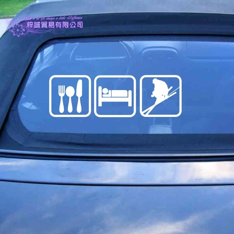 Съедобный сон лыжи Наклейка лед Спорт плакаты винил наклейка на стену Декор