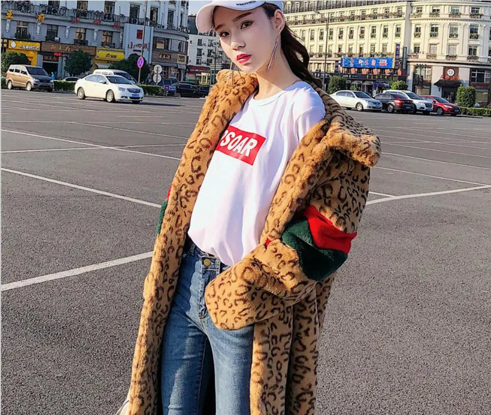 Новинка Женская длинная куртка из искусственного меха на осень и зиму пальто с