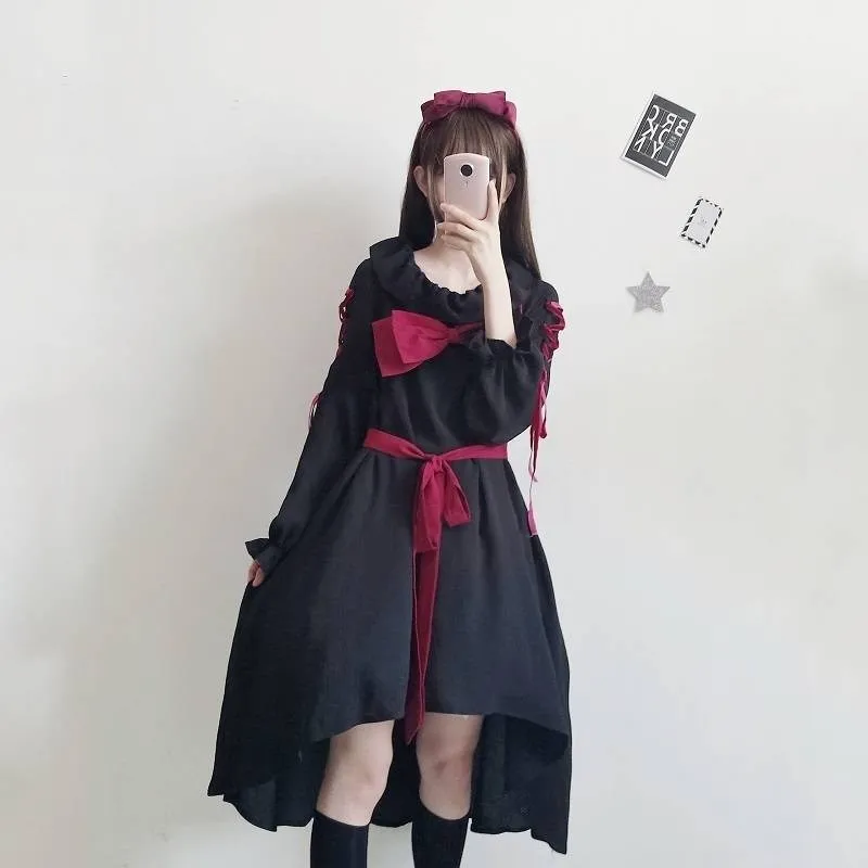 2020 Милая юбка в стиле &quotЛолита&quot повседневное студенческое шифоновое платье
