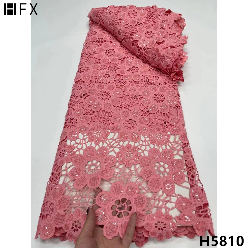 Кружевная ткань HFX гипюровое кружево африканская кружевная 2021 высокое качество