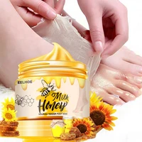 50g milk honey wax foot mask exfoliating dead skin remover anti crack foot cream reduce dryness roughness foot repair care cream