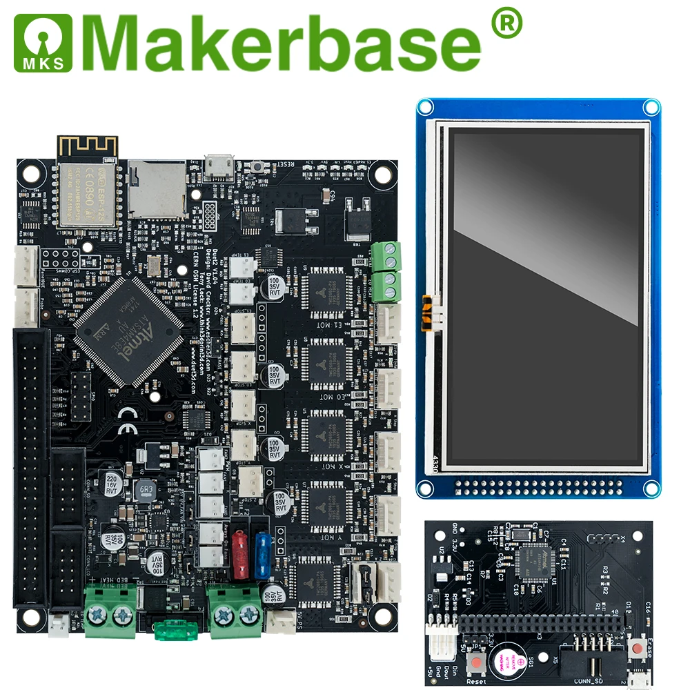 Makerbase 32 бит Клонировали Duet 2 Wi Fi V1.04 Управление доска Duex5 V0.9a с 4 3 или 7 0 Pandue сенсорный