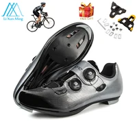 Classic Style Road Bike Cycling Shoes Men Professional Outdoor Sports SPD Anti-skid Speed Cycling Racing Shoes Free Shipping