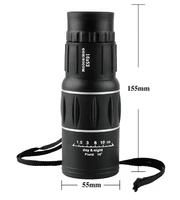 de us black 16x52 monocular telescope with dual focus zoom optic lens fit outdoor watching and hunting camping