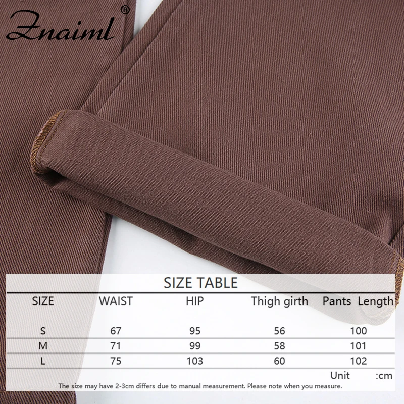 

Znaiml 2021 Corduroy Fabric Cargo Pants Women Streetwear Harajuku Trousers Pockets Wide Leg High Waist Pants Female Brown Pants
