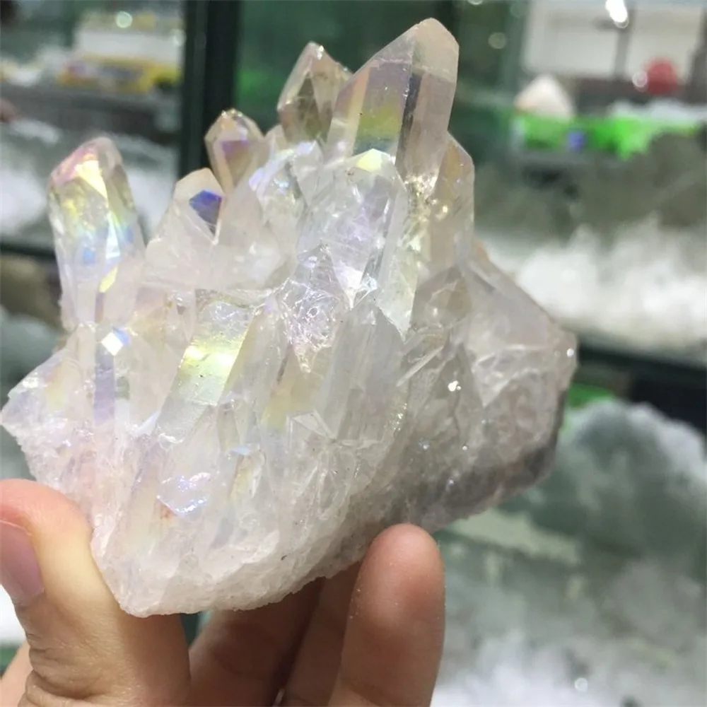 

Специальное предложение Белый аура кварц кристалл кластер Гальваника натуральный камень и минерал подарок для домашнего декора или декора...