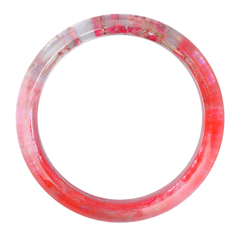 Прозрачная силиконовая форма для приглашений в виде высушенных цветов круглого