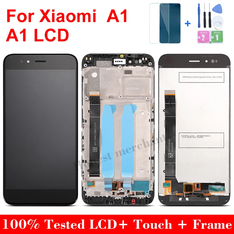 ЖК дисплей с рамкой 5 &quotдля Xiaomi A1 экран 10 точками касания качество AAA