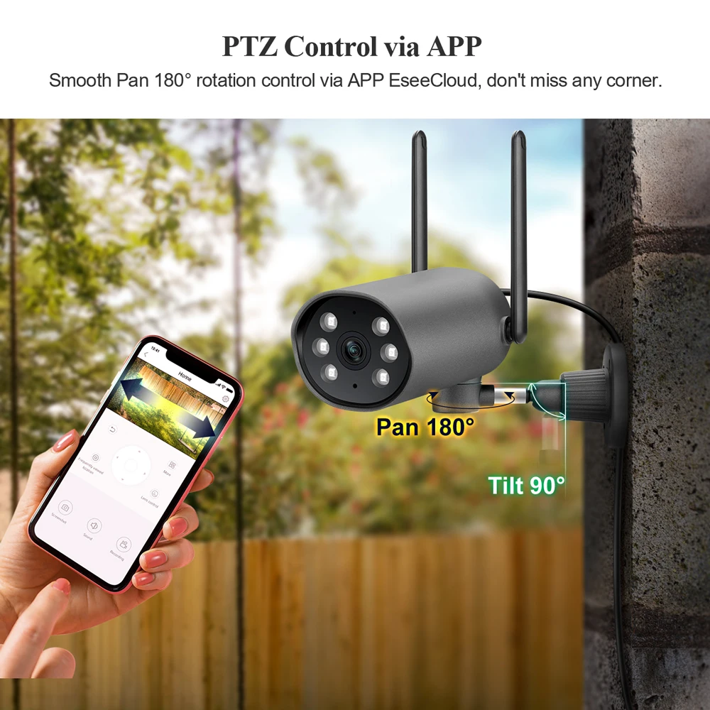 Беспроводная система видеонаблюдения Techage 8 каналов 3 Мп наружная камера пт Wi-Fi