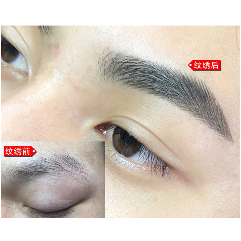 

100 pcs Microblading blue 16U shape Lamina nano Tattoo needle Permanent Makeup Manual Eyebrow 3D Embroidery Blade Tattoo Pen Gun