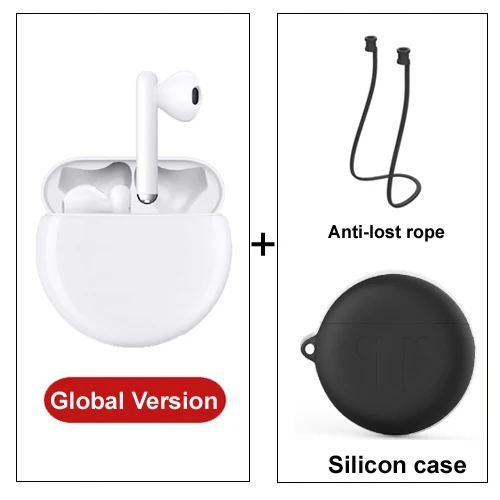 Беспроводные наушники huawei Freebuds 3 TWS, Bluetooth наушники с активным шумоподавлением, Bluetooth 5,1, управление нажатием, 20 часов работы - Цвет: White add case rope
