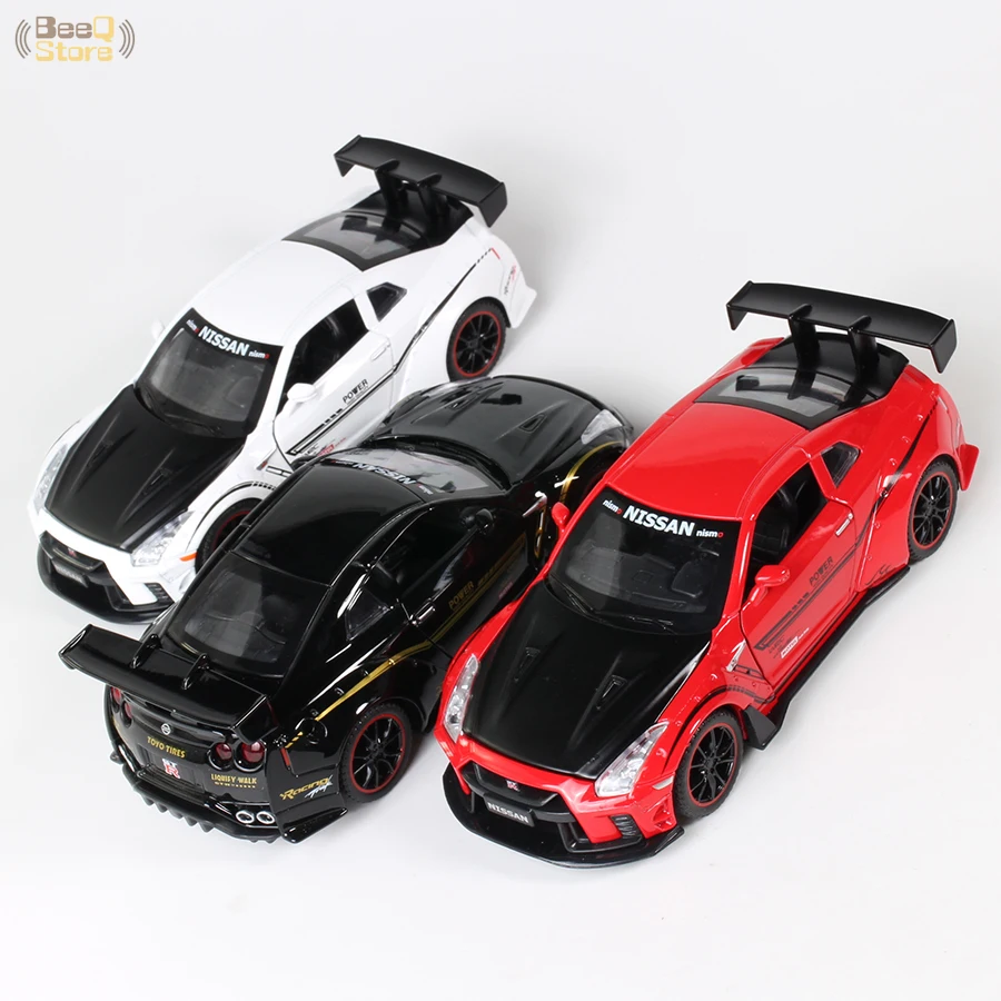 Автомобиль из сплава 1:32 NISSAN GTR R35 с широким кузовом Модель гоночного автомобиля