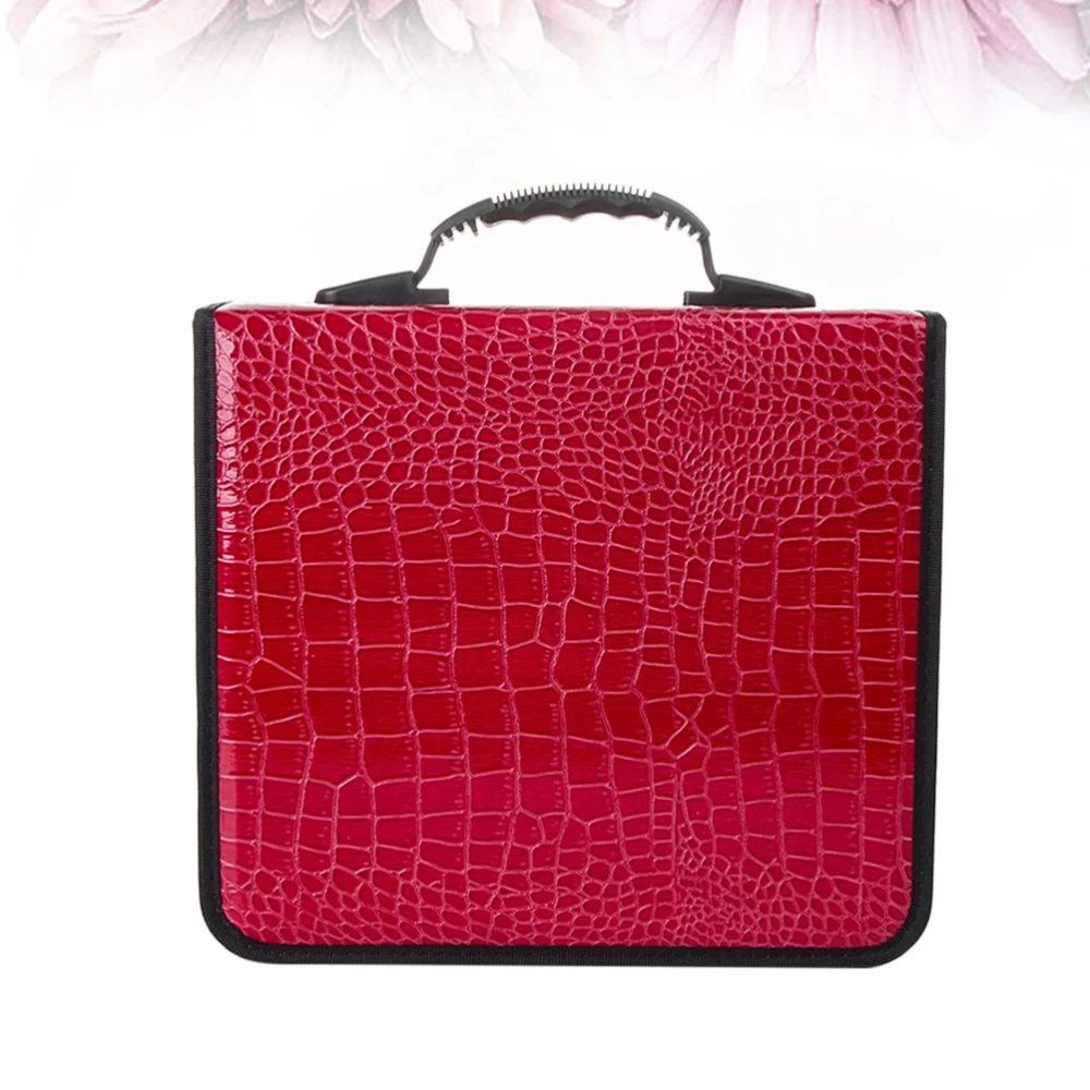 

200 Pieces Storage Bag Large Capacity Bag PU Storage Pouch Fashion Supplies (Red)