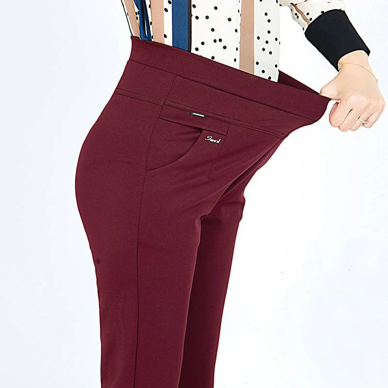 2019 новых женщин случайные брюки карандаш S 6XL новые модные сплошной цвет тонкий